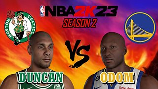 Duncan vs Odom - Celtics vs Warriors - Season 2, Game 11 - MyLeague: All-Time Legends #NBA2K23