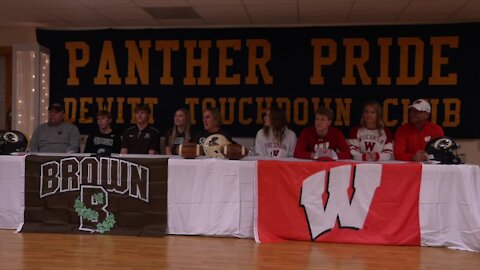 3 DeWitt High School seniors commit to play football at D1 universities, 2 signed Wednesday
