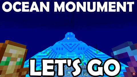 My FIRST Ocean Monument | Minecraft Nintendo Switch Bedrock Edition | BASEMENT | Part 27