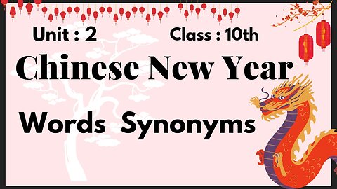 English || chinese new year || words meanings || Synonyms