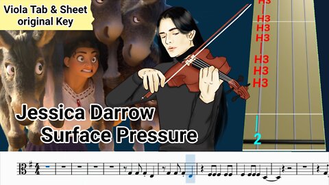 Jessica Darrow - Surface Pressure (from "Encanto") Viola tab & Sheet Music