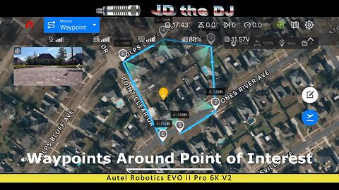 Waypoints Around Point of Interest 4K Drone Video