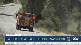 Wildfire crews battle Peter Fire