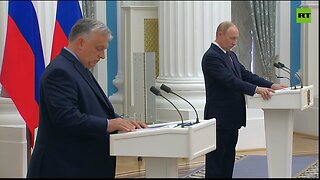 Hungary's PM Orban and Russia's President Putin Hold a press conference 5th July 2024