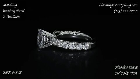 BBR 658-E Diamond Engagement Ring With Matching Wedding Band Available By BloomingBeautyRing.com