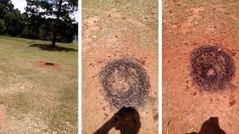 A meteor landed in this mans backyard