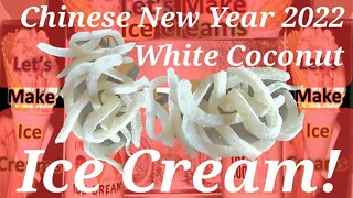 Chinese New Year 2022 Ice Cream Making White Young Coconut Candy Year of the Tiger