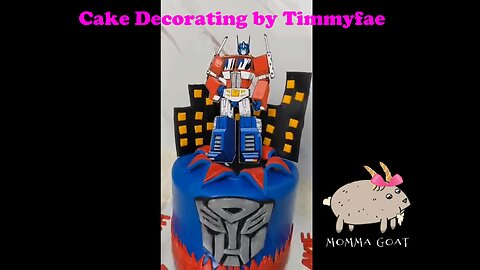 Transformers Fondant Cake - Optimus Prime Autobots Assemble! +++Memes