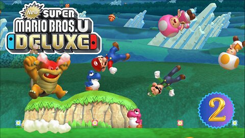 New Super Mario Bros. U Deluxe - Challenging Father-Daughter Co-Op Gameplay! - #2