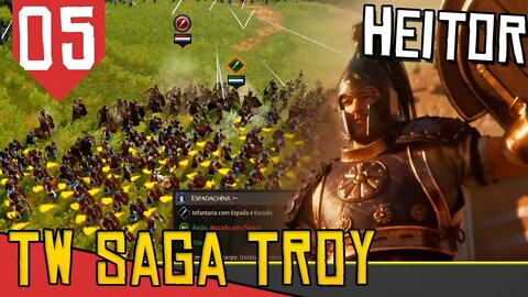 Batalha contra GIGANTES - Total War Saga Troy Heitor #05 [Série Gameplay Português PT-BR]