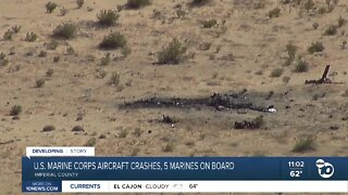 Five Marines on board during Osprey crash in Imperial County