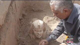 Archaeologists discover Roman-era statue resembling Sphinx in Egypt