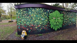 Green Man Graffiti Art