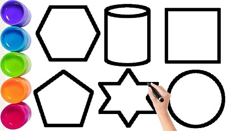 drawing shapes, educational videos for toddlers, learning videos for kids,triangle,circle,cube,shape