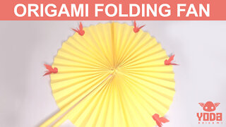 How To Make an Origami Folding Fan - Easy And Step By Step Tutorial
