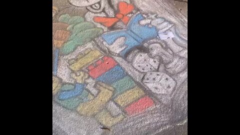 Chalk￼ art outside my local library