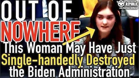 Out Of Nowhere! This Woman May Have Just Single-handedly Destroyed the ENTIRE Biden Administration!