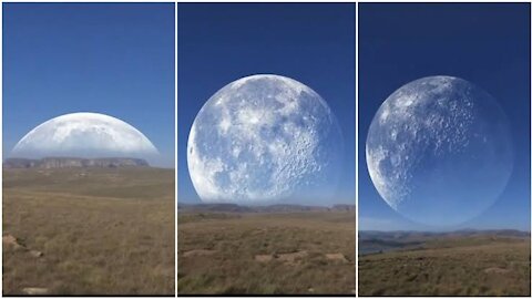 Huge moon appeared for 30 seconds and sat in the sun until 5 seconds later it disappeared