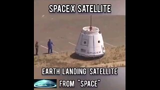 Space X Satellite - Earth landing satellite from