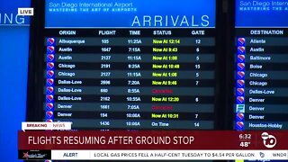 Flights at San Diego International Airport resume after nationwide ground stop