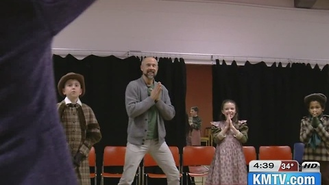 Christmas Carol teaches kid cast education backstage