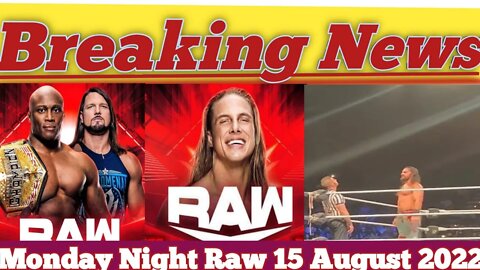 wwe monday night raw ! wwe monday night raw breaking news