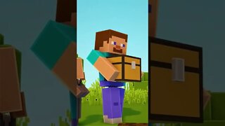 MINECRAFT: STEVE GIGANTE AJUDANDO NA VILA #shorts