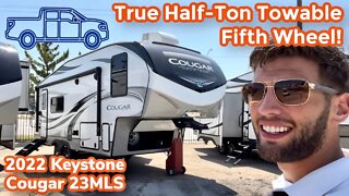 A True Half-Ton Towable Fifth Wheel! 2022 Keystone Cougar 23MLS