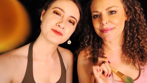ASMR 💞 Role Play, Your Friends Do Your Makeup & Pamper You 😊 Personal Attention, Face Brushing 😍