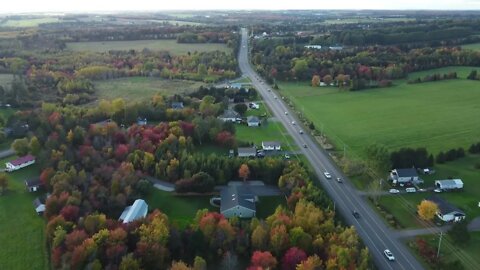 Flying along the Route 2 in PEI