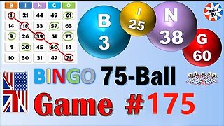 75 Ball - BINGO Caller - Game#175 - English American