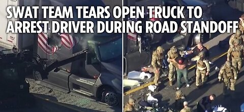 SWAT team in Texas tears open truck to arrest driver during highway standoff