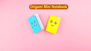 Origami Mini Notebook DIY Back To School - Easy Paper Crafts