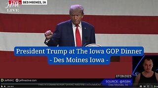 LIVE: President Trump at The Iowa GOP Dinner - Des Moines Iowa