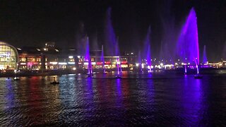 Water fountain & laser show in Dubai festival city.