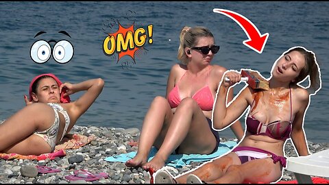Funny crazy Girl prank on the beach 😲 AWESOME REACTIONS 😲 🔥 Best of Just For Laughs
