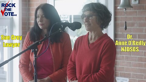 Dr. Anne Reilly speaks at a Rock The Vote NZ event on "Medical Freedom"