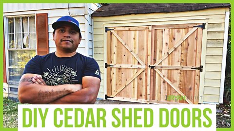 DIY Cedar Shed Door | DIY Shed Door Ideas | DIY Barn Door Garage Door | Bryan Built Reno Part 2