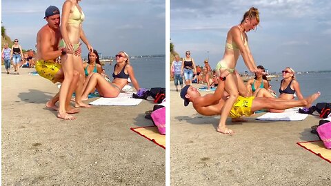AMAZING moment with Girl on the beach! 😱😅