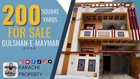 Brand New 200 Square Yards Double Storey House For Sale in Gulshan-e-Maymar - Sector X