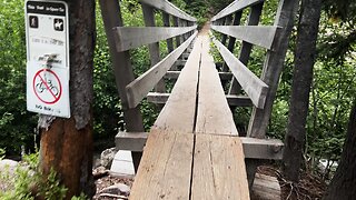 Bridge Crossing Crystal Clear Clark Creek on Elk Meadows Trail | 4K | Mount Hood Wilderness | Oregon