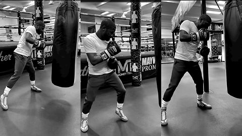 Unleashing Fury: Watch Floyd Mayweather Dominate the Punchbag in Intense Training Session!