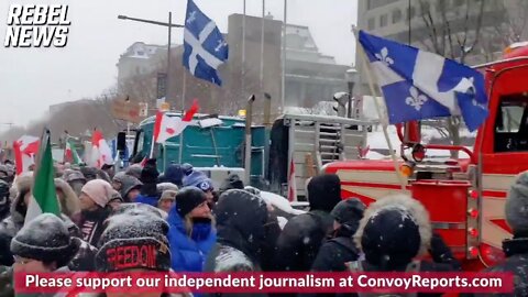 QUEBEC CONVOY TODAY 🇨🇦 #FREEDOMCONVOY22 #CANADA #TRUDEAUTYRANNY #QUEBEC