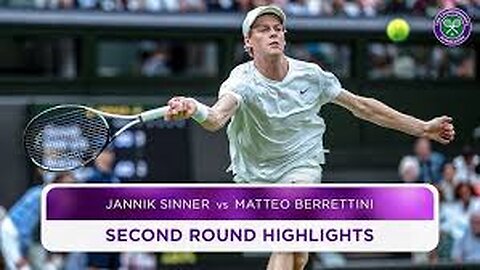 Jannik Sinner vs Matteo Berrettini / Highlights / Wimbledon 2024