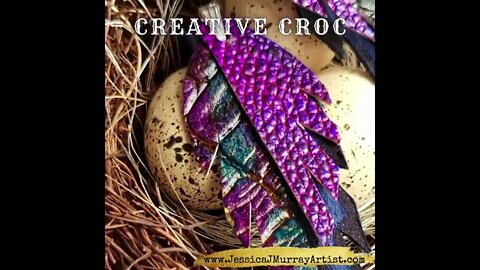 CREATIVE CROC, 3 inch, leather feather earrings