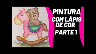 Pintura Com Lápis De Cor Bichinhos Fofos No Papel