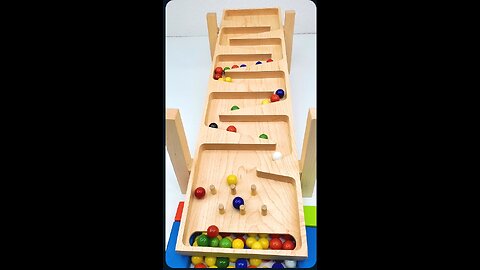 satisfying video - marble run Race HABA ASMR sights and sounds new custom Habe track