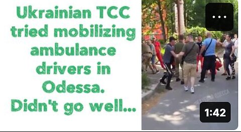 🇺🇦 Ukrainian TCC tried mobilizing ambulance drivers in Odessa. Didn't go well...