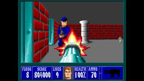 Wolfenstein 3D, DOS, 1992 - 100% Complete, Episode 1 Floor 8