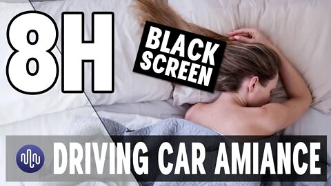 Driving car interior for sleeping | 8 hour black screen